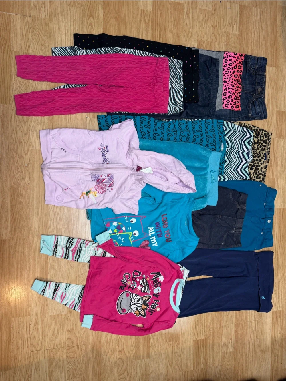 Girls 17 Piece Reseller Clothing Lot Sizes 4–6/7 Jeans Leggings Tops